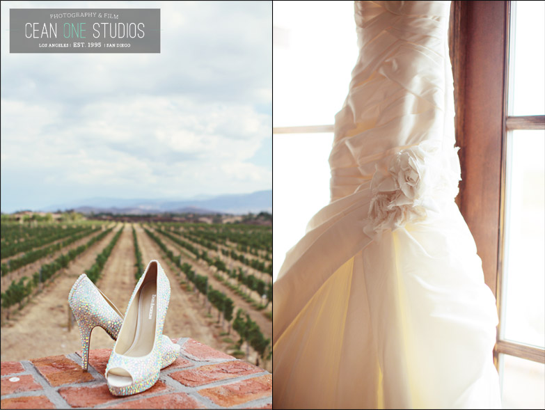bride shoes and dress | Cean One Photography| Southern California Wedding Photographer | Temecula Wine Country Wedding