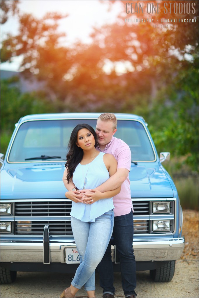Couple and Rustic Truck  | Engagement Session | San Diego Wedding Photographer