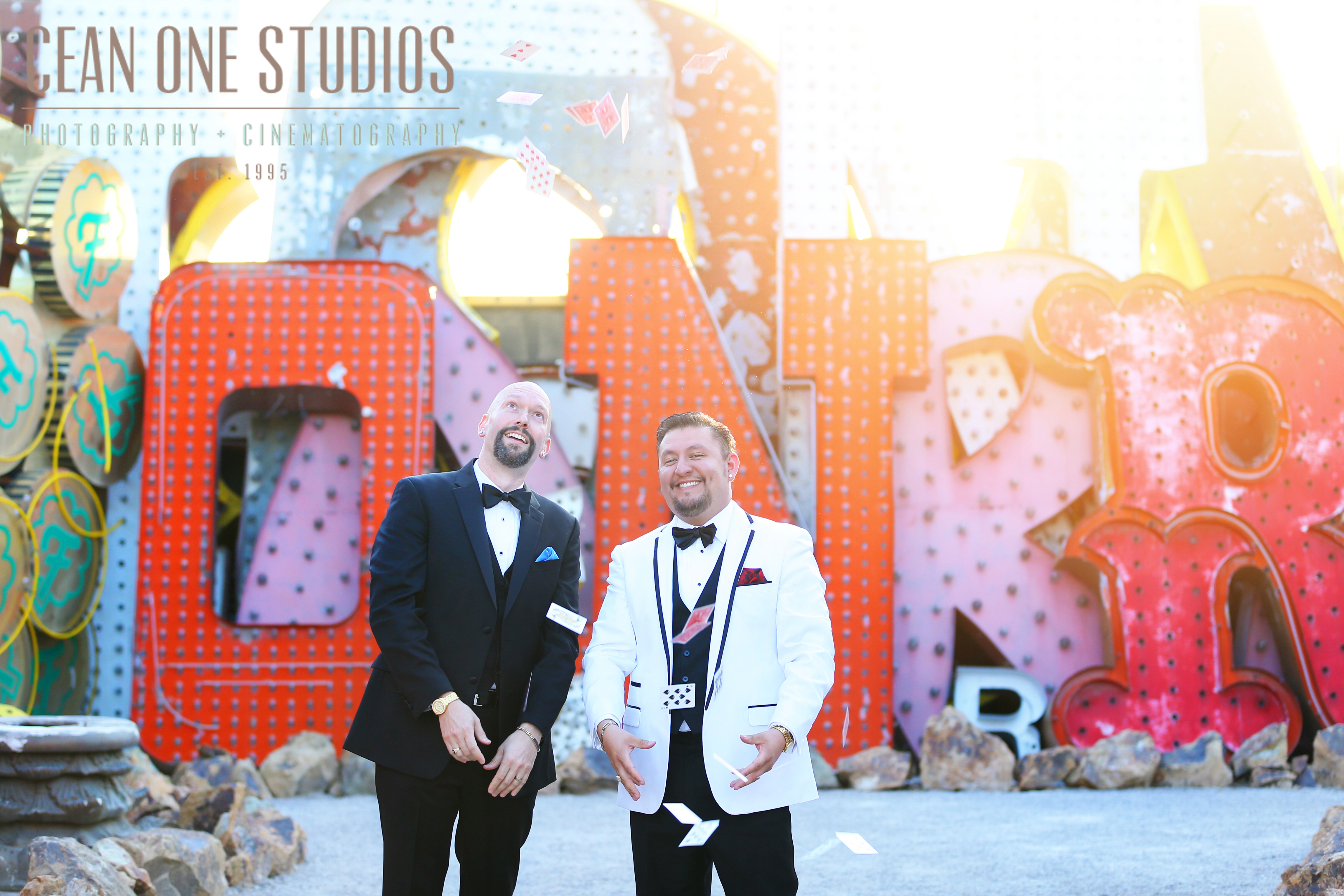 two men playing cards | Cean One Studios Love is Love | San Diego Wedding Photographer