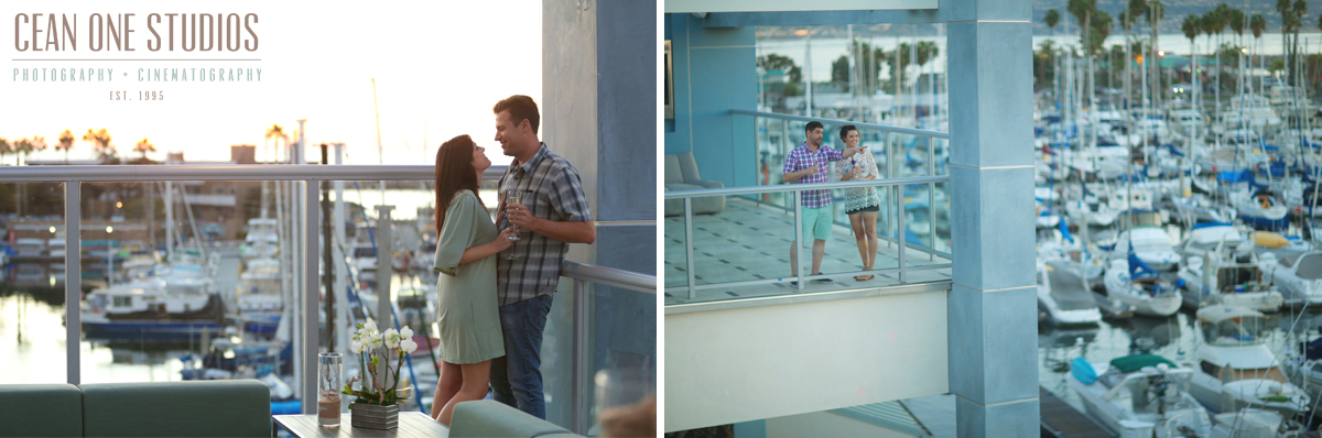couple on hotel balcony | shade hotel renando beach | los angeles wedding photographer